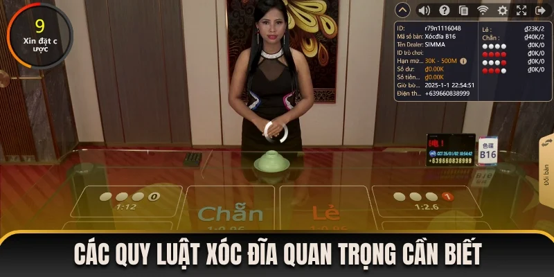 Các quy luật quan trọng cần biết trong xóc đĩa